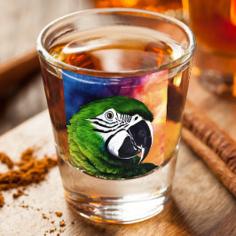 Personalisierter Niedlicher AI-Generierter Papagei Schnapsglas