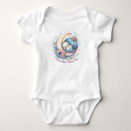 Personalisierter Niedlicher Baby Bird Schlafen auf Baby Strampler