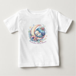 Personalisierter Niedlicher Baby Bird Schlafen auf T-shirt