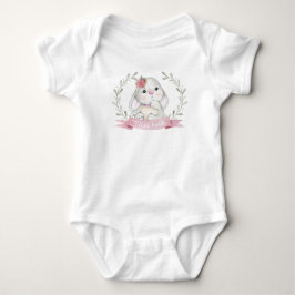 Personalisierter Niedlicher Badeanzug Bunny Baby B Baby Strampler