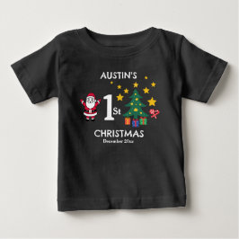 Personalisierter Niedlicher Black Baby Boy's 1. We Baby T-shirt