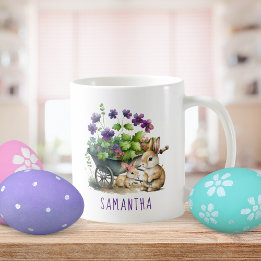 Personalisierter Niedlicher Bunnies-Girl Kaffeetasse