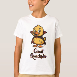 personalisierter Niedlicher Cartoon Halloween Ente T-Shirt