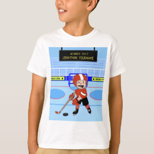 Personalisierter Niedlicher Eishockeystar T-Shirt