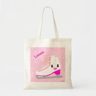 Personalisierter Niedlicher EisSkate Kawaii Rosa S Tragetasche