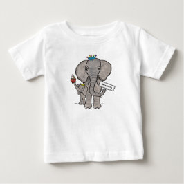 Personalisierter Niedlicher Elefant und Baby T-shirt