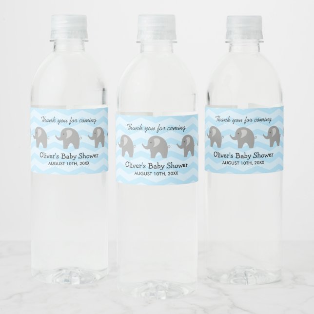 Personalisierter niedlicher Elefantenbaby Dusche z (Flaschen)