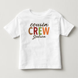 Personalisierter Niedlicher Erntedank Cousin Crew Kleinkind T-shirt