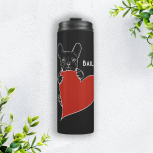Personalisierter Niedlicher Franziskaner mit einem Thermosbecher