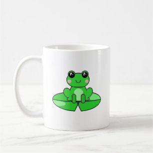 Personalisierter Niedlicher Frosch   Name im Herze Kaffeetasse