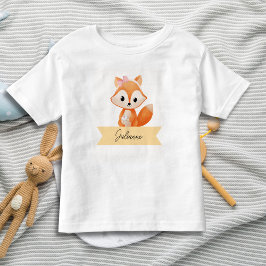 Personalisierter niedlicher Fuchs Kleinkind T-shirt