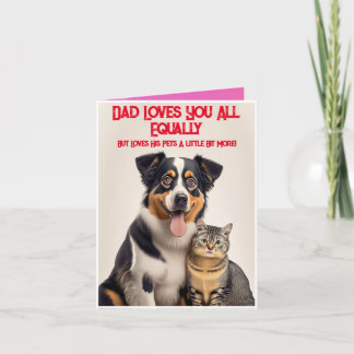 Personalisierter Niedlicher Funny Pet Foto Vaterta Karte