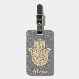 Personalisierter Niedlicher Hamam Hand Glitzer Sil Gepäckanhänger