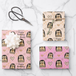 Personalisierter Niedlicher Igel - Geschenkpapier