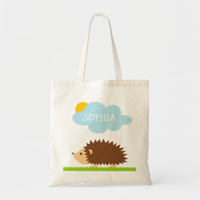 Personalisierter niedlicher Igel Kinderspieltasche Tragetasche (Vorne)