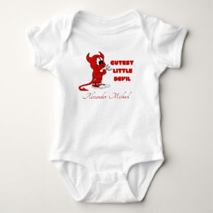 Personalisierter Niedlicher kleiner Teufel, Hallow Baby Strampler