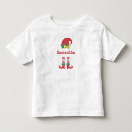 Personalisierter Niedlicher Kleinkind Elf Weihnach Kleinkind T-shirt