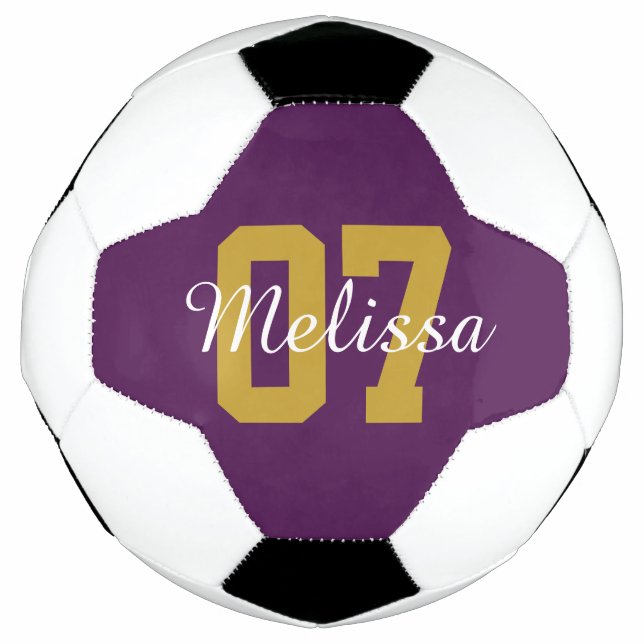 Personalisierter Niedlicher Lila Fußballball Fußball (Vorderseite)