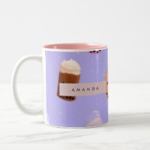 Personalisierter Niedlicher Lila Pasteltee