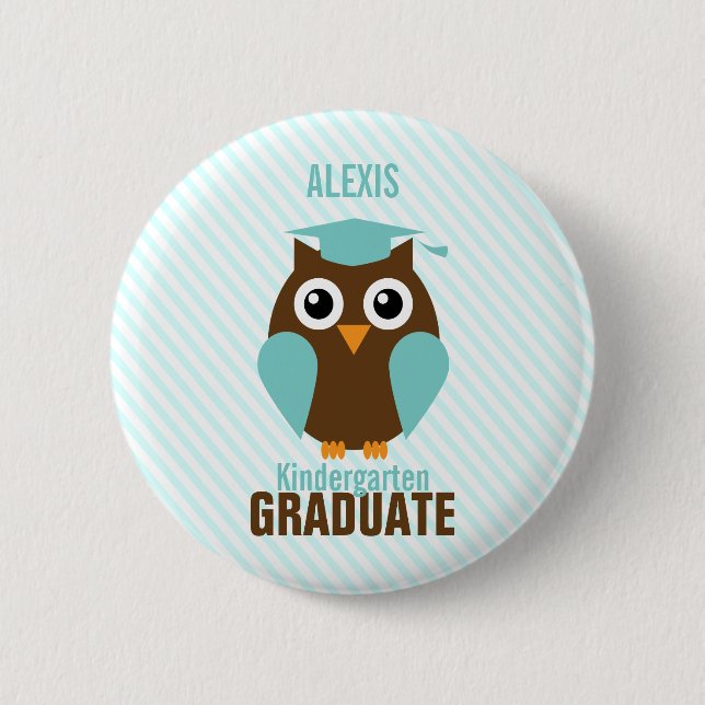 Personalisierter Niedlicher Minze Kindergarten Button (Vorderseite)