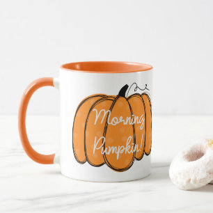 Personalisierter Niedlicher Orangenkürbis Tasse