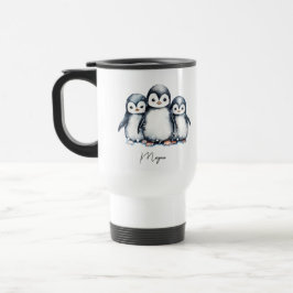 Personalisierter Niedlicher Pinguin Reisebecher