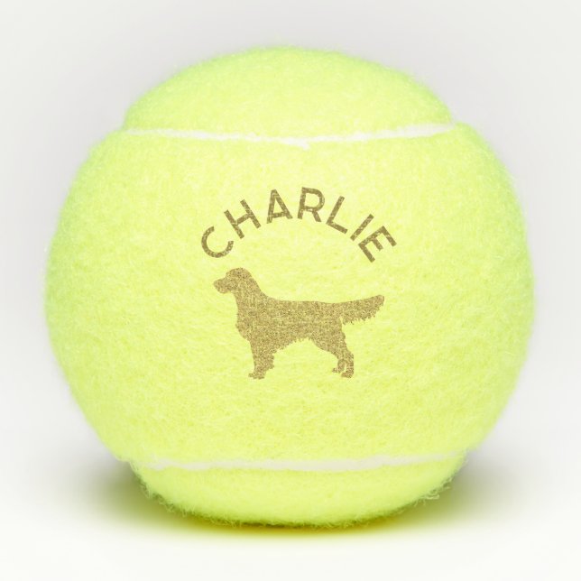 Personalisierter Niedlicher Retrieghund-Tennisball Tennisbälle (Vorderseite)