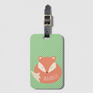 Personalisierter niedlicher SchlafenFox Gepäckanhänger