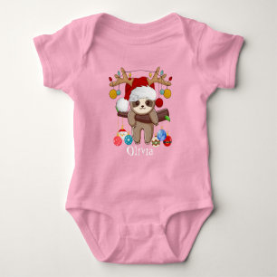 Personalisierter Niedlicher Schlitten, Weihnachtsm Baby Strampler