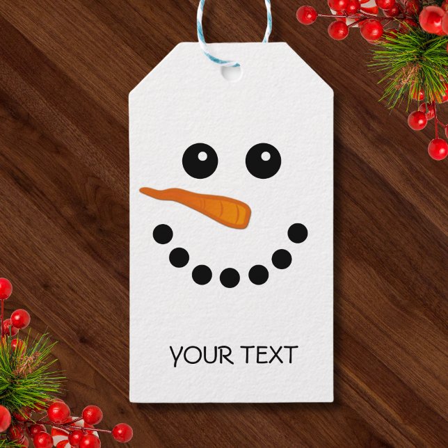 Personalisierter Niedlicher Schneemann Weihnachtsf Geschenkanhänger (Von Creator hochgeladen)