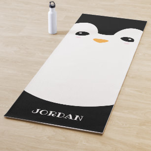 Personalisierter Niedlicher Schwarz-weißer Penguin Yogamatte