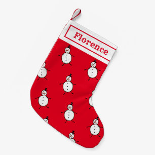 Personalisierter Niedlicher Snowman-Strumpf Kleiner Weihnachtsstrumpf