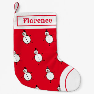 Personalisierter Niedlicher Snowman-Strumpf Kleiner Weihnachtsstrumpf