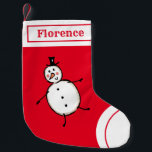 Personalisierter Niedlicher Snowman-Strumpf Kleiner Weihnachtsstrumpf<br><div class="desc">Dieser personalisierte Weihnachtsfest-Strumpf zeigt den Snowman-Charakter der Weihnachtszeit-Crew.</div>
