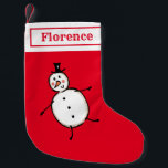 Personalisierter Niedlicher Snowman-Strumpf Kleiner Weihnachtsstrumpf<br><div class="desc">Dieser personalisierte Weihnachtsfest-Strumpf zeigt den Snowman-Charakter der Weihnachtszeit-Crew.</div>