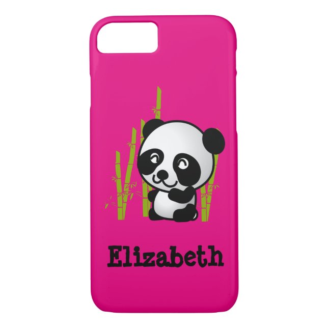 Personalisierter niedlicher und glücklicher Panda Case-Mate iPhone Hülle (Rückseite)