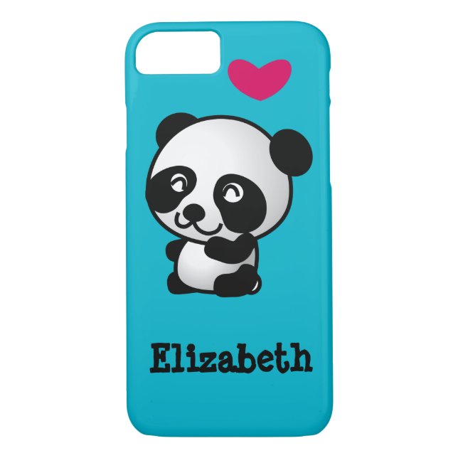 Personalisierter niedlicher und glücklicher Panda  Case-Mate iPhone Hülle (Rückseite)