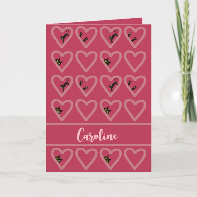 Personalisierter Niedlicher Valentinstag Feiertagskarte (Vorderseite)