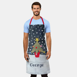 Personalisierter Niedlicher Weihnachtsbaum Schürze