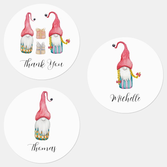 Personalisierter Niedlicher Weihnachtsgeschenk Gno Etiketten (Gruppe)