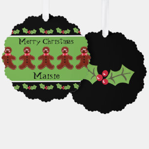 Personalisierter Niedlicher Weihnachtsmann Ornament Karte
