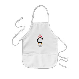 Personalisierter Niedlicher Weihnachtspenguin in R Kinderschürze