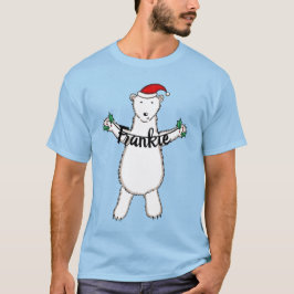 Personalisierter Niedlicher Weihnachtspolar T-Shirt
