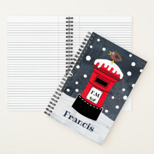 Personalisierter Niedlicher Weihnachtspostkasten u Notizbuch
