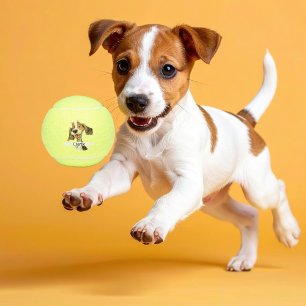Personalisierter Niedlicher Welpenhund Tennisbälle
