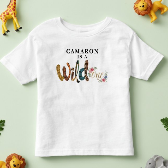 Personalisierter Niedlicher Wild Eins 1. Geburtsta Kleinkind T-shirt (Von Creator hochgeladen)