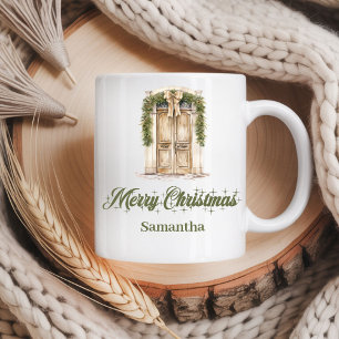 Personalisierter nordischer skandinavischer Weihna Kaffeetasse