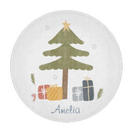 Personalisierter Nordischer Weihnachtsbaumurlaub Schneidebrett