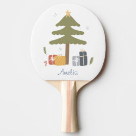 Personalisierter Nordischer Weihnachtsbaumurlaub Tischtennis Schläger