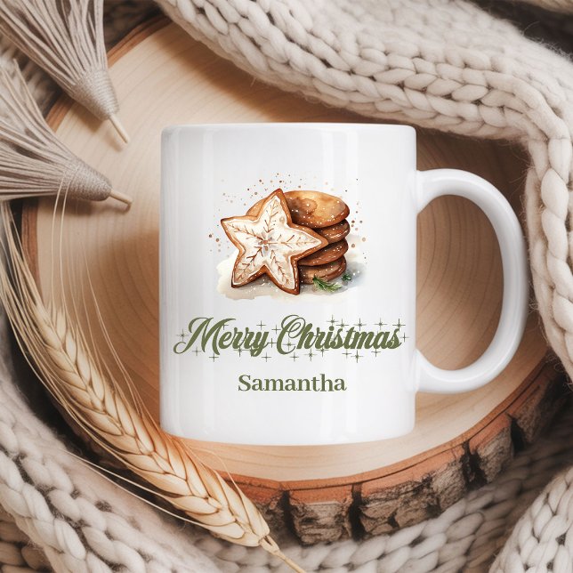 Personalisierter nordischer Weihnachtskaffeebecher Kaffeetasse (Personalized Nordic Holiday Coffee Mug Gift)